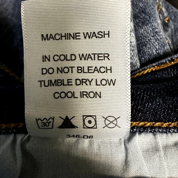 Judy Blue Bleach Splash Boyfriend Fit Jeans High Rise Denim Cuffed Blue 11/30 - Picture 5 of 6